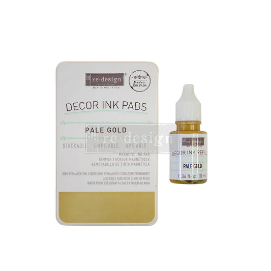 PALE GOLD- DRY INK PAD + 10ML INK