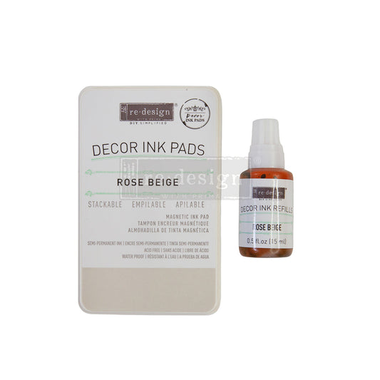 ROSE BIEGE- DRY INK PAD + 10ML INK