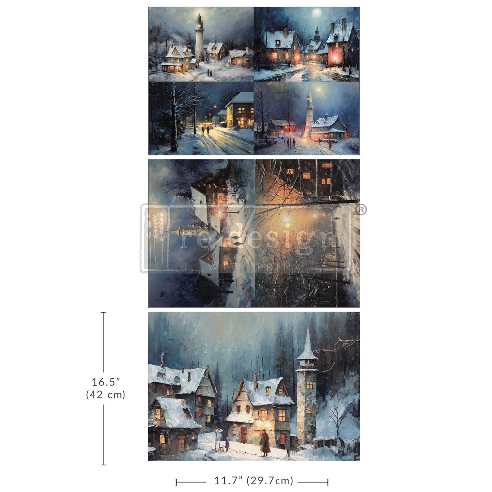 SNOWY TWILIGHT- A3 FIBER PAPER 3PK