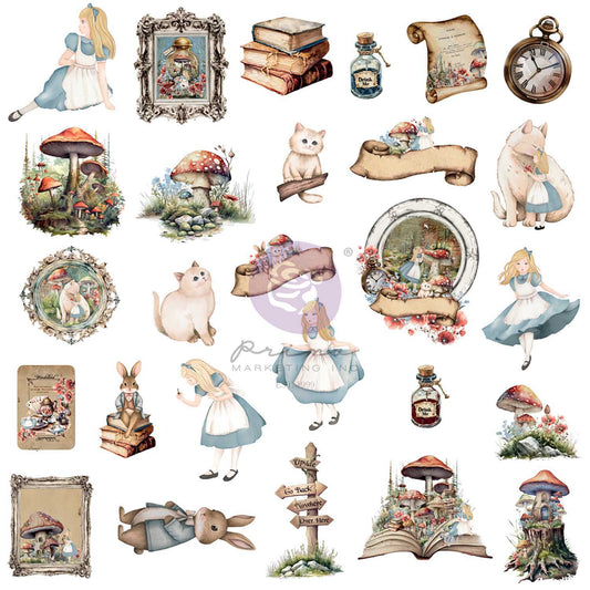 RTW EPHEMERA - WONDERLAND KEEPSAKES (54 PCS)