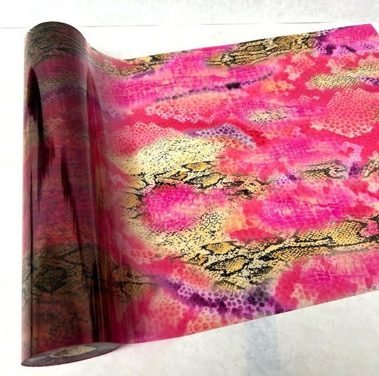 RAVEN SNAKE- PINK- Rub On Metallic Foil by APS - Textile Friendly