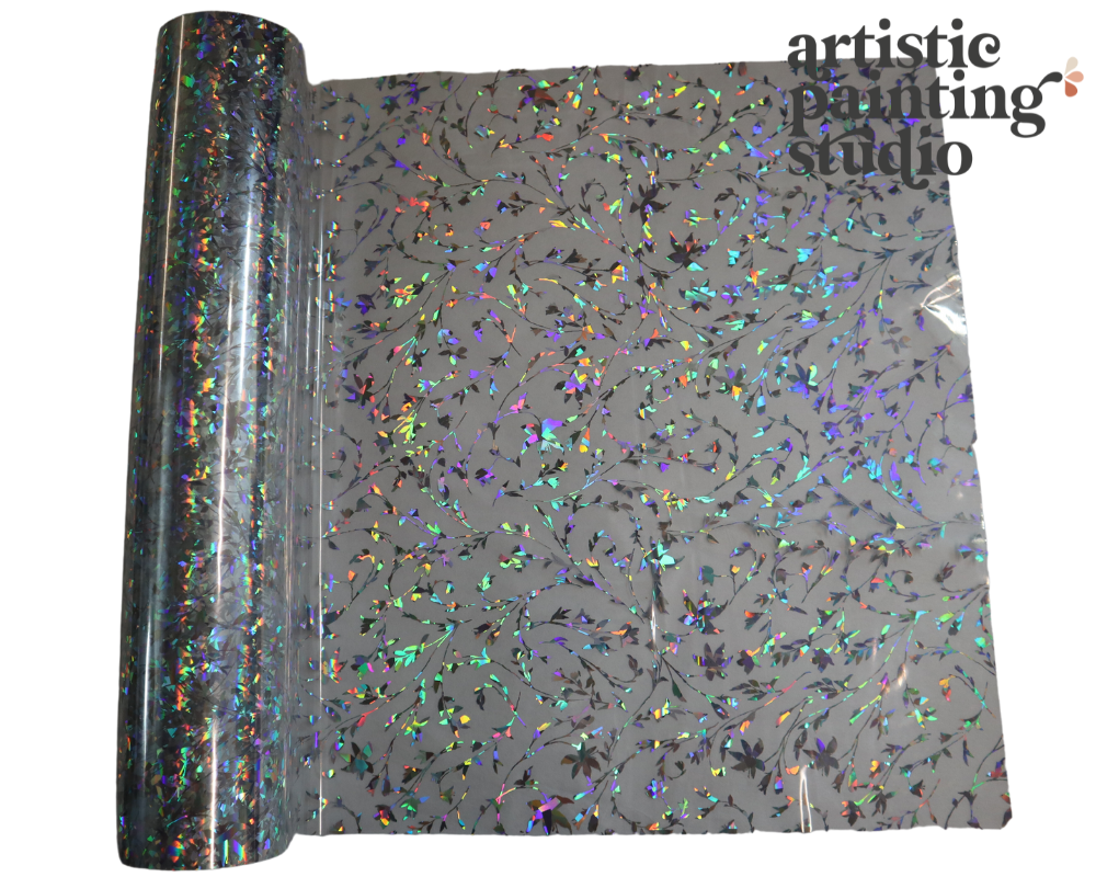 WILLOW HOLOGRAM (TRANSPARENT) Rub On Metallic Foil by APS - Textile Friendly