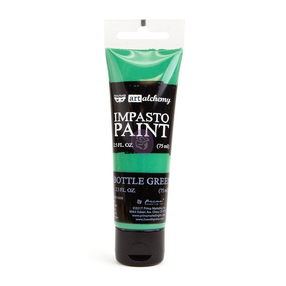 BOTTLE GREEN- IMPASTO PAINT