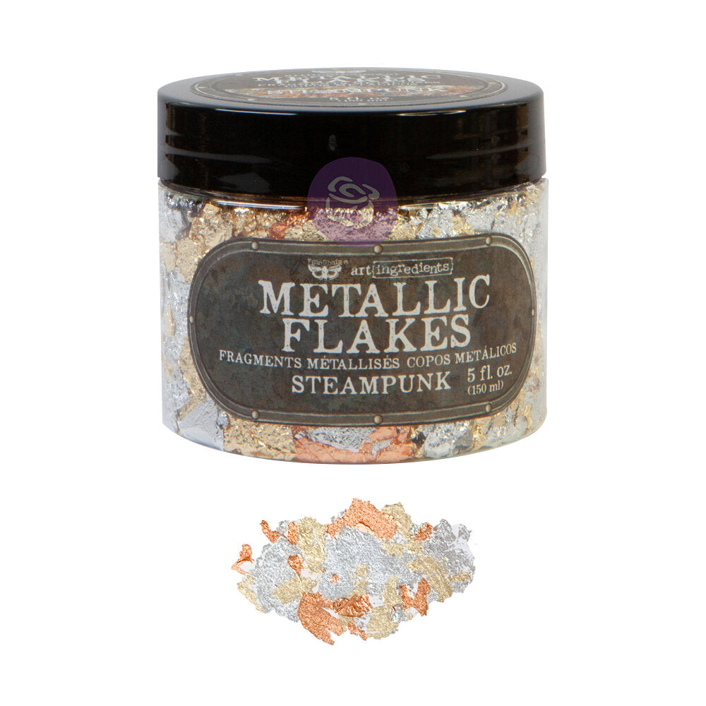 STEAMPUNK METALLIC FLAKES–TOTAL WEIGHT 30G INCLUDING CONTAINER