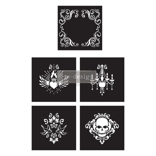 GLAM PUNK STENCIL SET (5 PIECES)