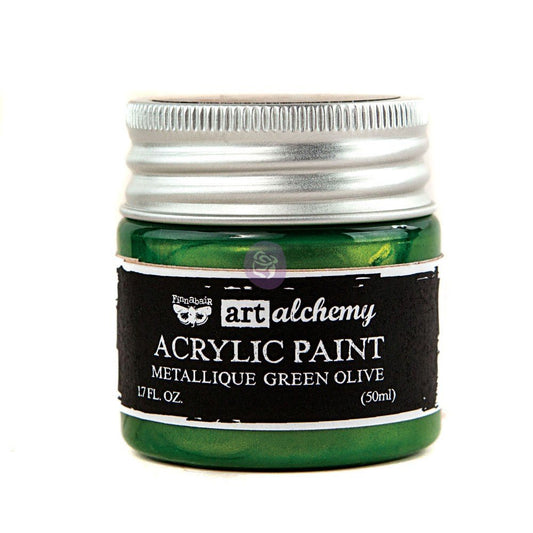 GREEN OLIVE: METALLIQUE ACRYLIC PAINT