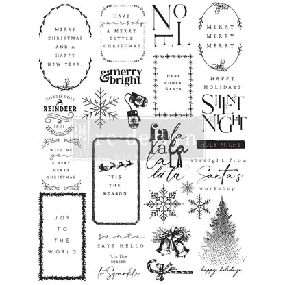 HERE COMES SANTA- DECOR STAMPS